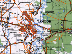 Карта Тамбова. Фото: auto-izhevsk.narod.ru (с)