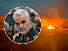 Генерал Кассем Сулеймани и место его гибели. Коллаж: gazeta.ru