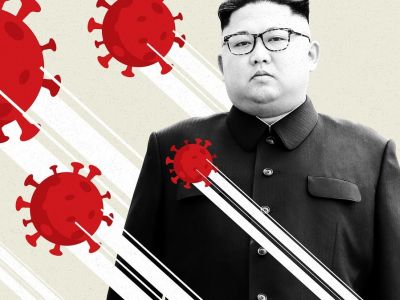 Ким Чен Ын и коронавирус. Иллюстрация: news.24tv.ua