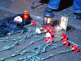 Пикет памяти убитых Маркелова и Бабуровой. Фото Собкор®ru