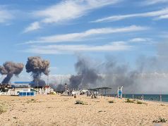 Взрыв на военном аэродроме в крымской Новофедоровке. Фото: ТАСС